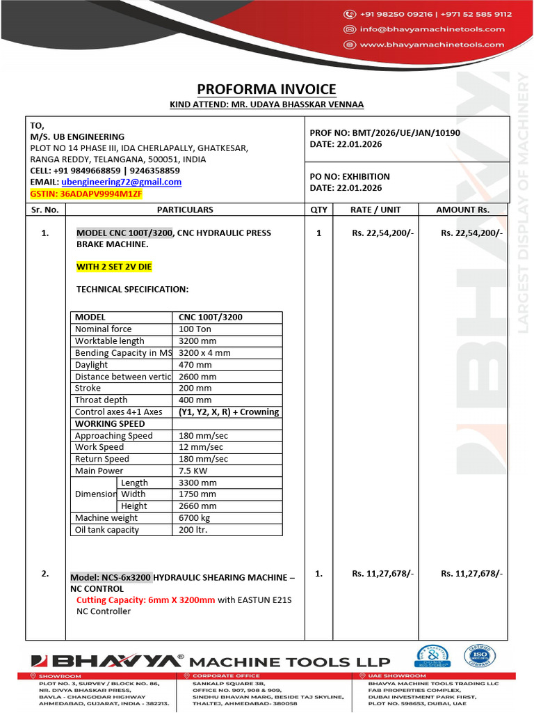 Ub Engineering - 10190 - Telangana | PDF