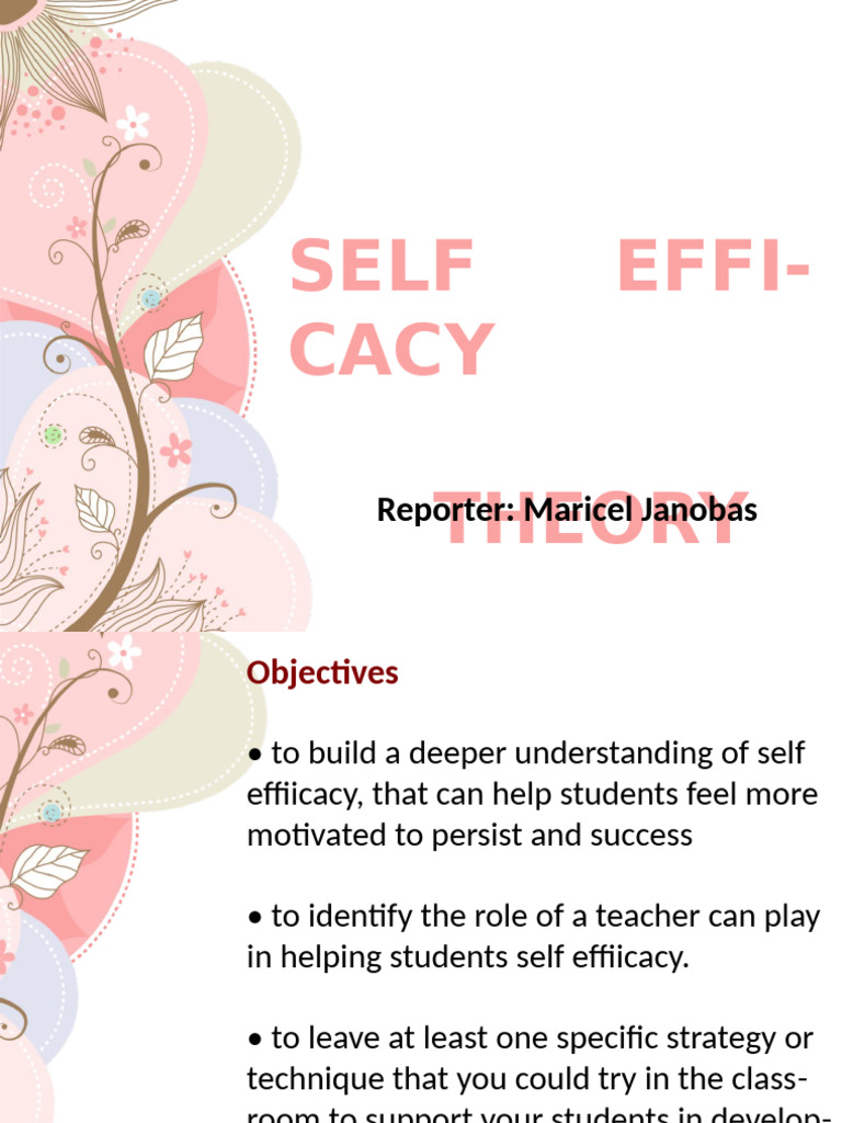Self Efficacy Report | PDF | Self Efficacy | Applied Psychology
