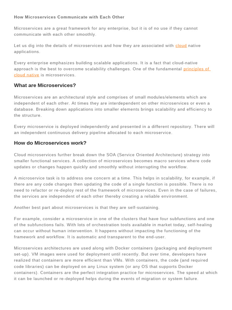 How Microservices Communicate With Each Other | PDF | Cloud Computing ...