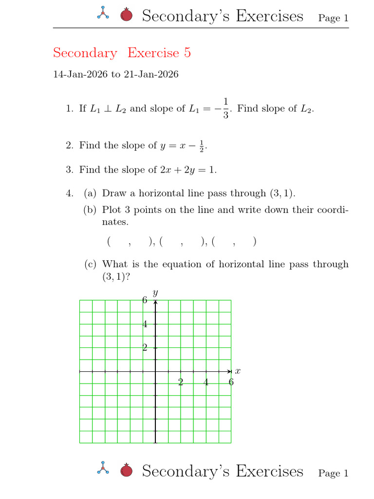 Secondary Math Ex 05 | PDF