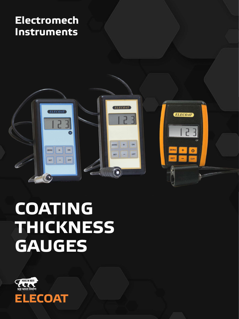 Elecoat Coating Thickness Gauge | PDF | Coating | Materials