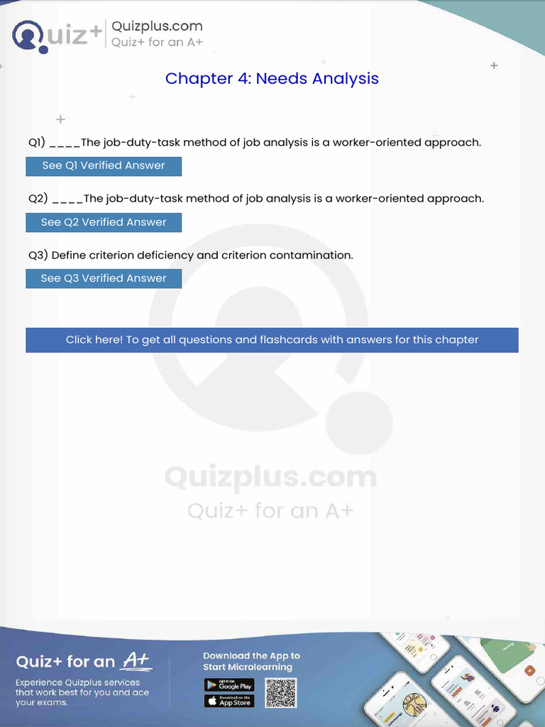 The Jobdutytask Method of Job Analysis Is A Workeroriented Approach ...