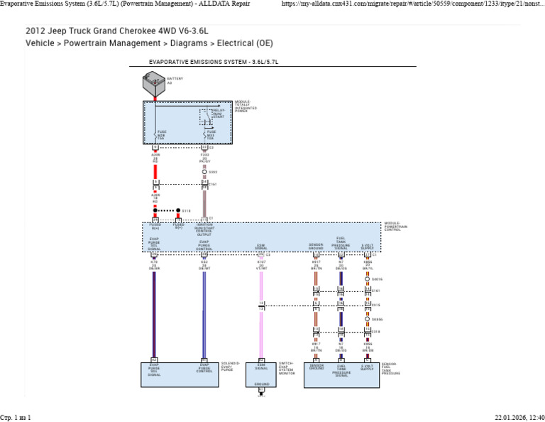 2012 Jeep Truck Grand Cherokee 4WD ECU - Wiring Diagram Evoporate ...