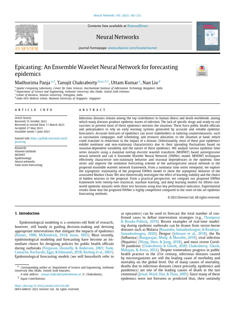 Neural Networks 2023 | PDF | Wavelet | Autoregressive Integrated Moving ...