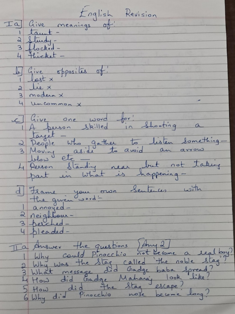 English Revision | PDF