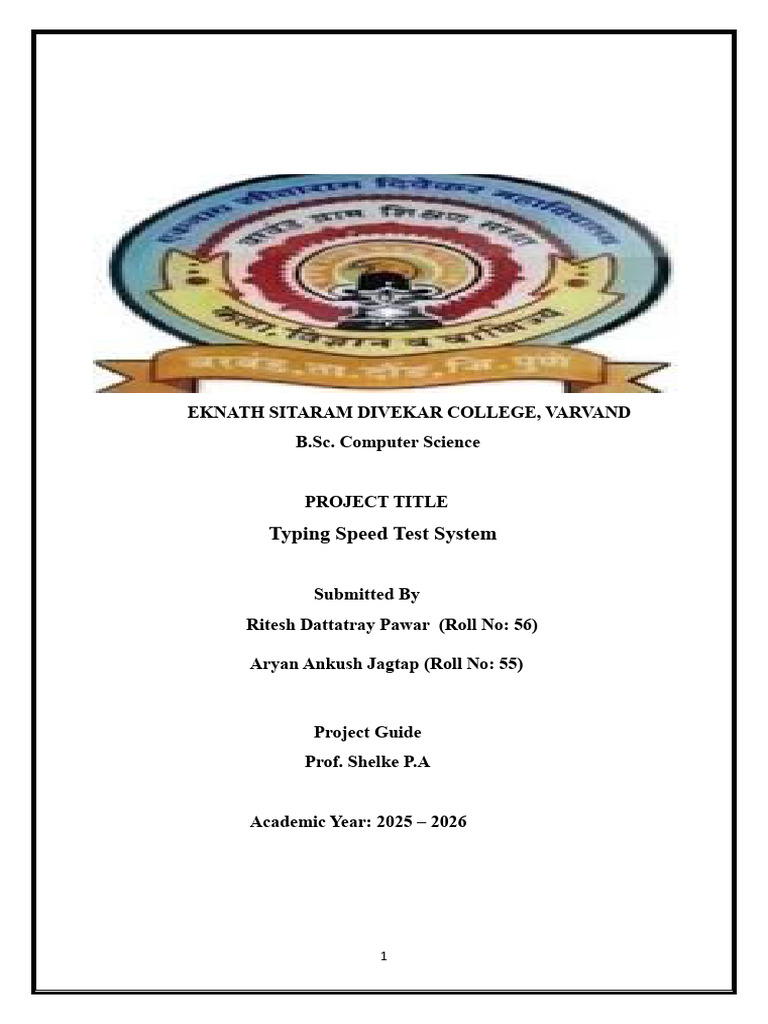 Typing Test Speed Project | PDF | Usability | Computing