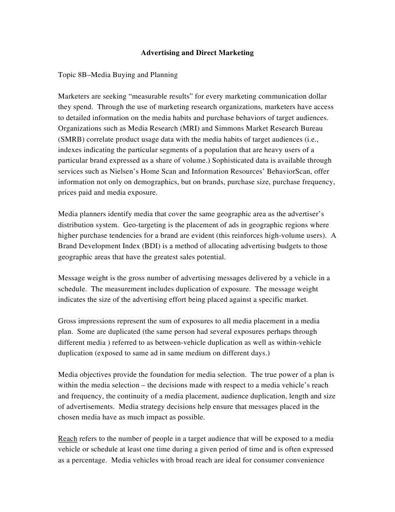 Advertising and Direct Marketing | PDF
