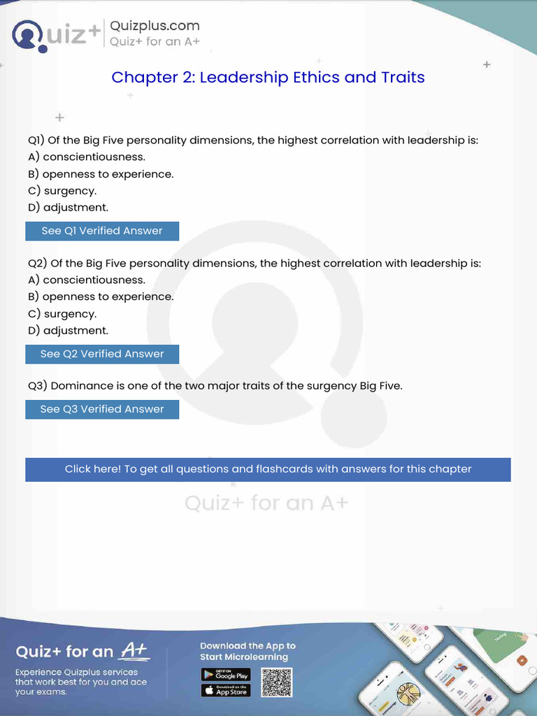 Of The Big Five Personality Dimensions The Highest Correlation With ...