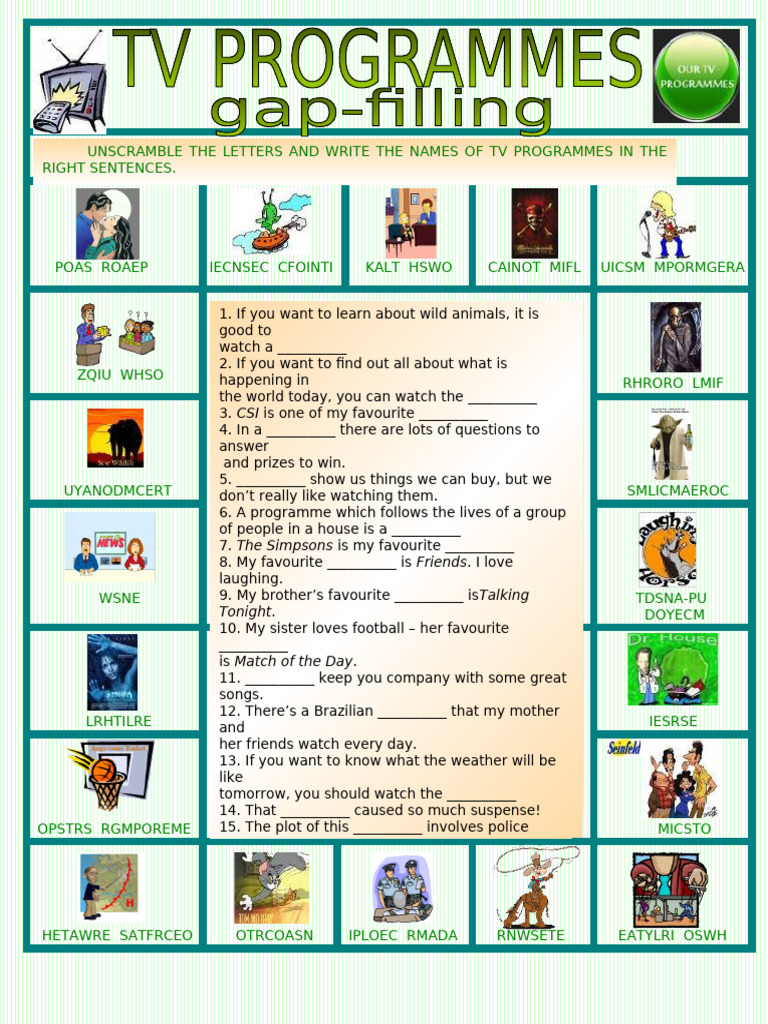 TV Programmes Gap-Filling | PDF