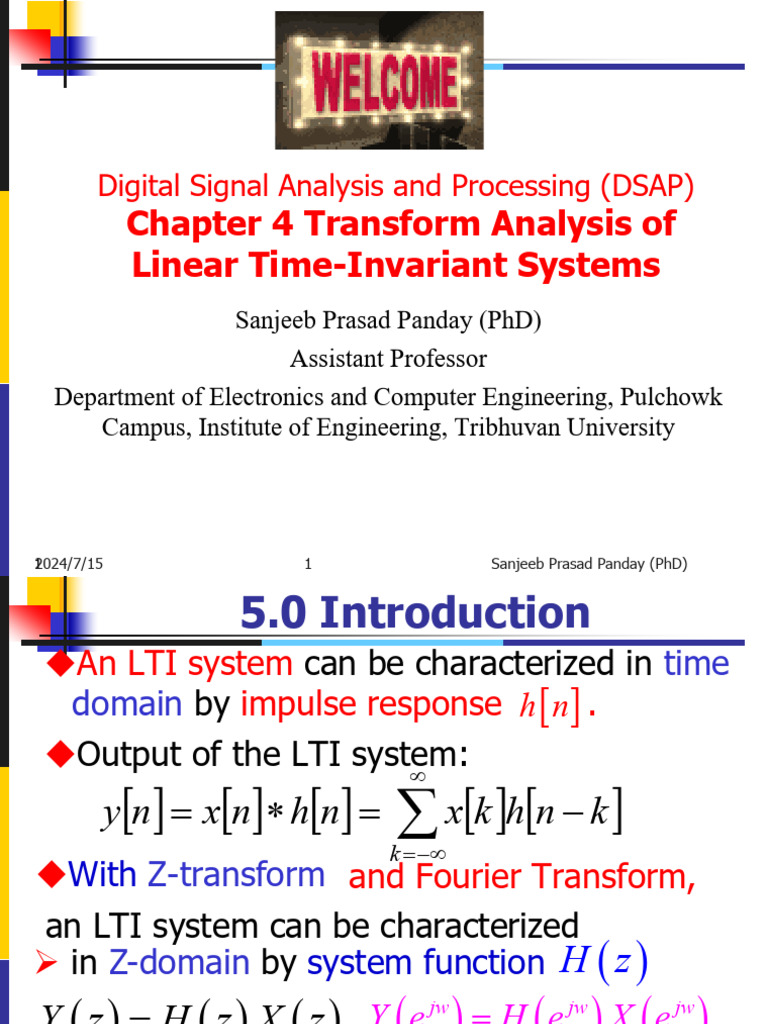 Chap - 3 Analysis of Lti | PDF | Signal Processing | Telecommunications ...