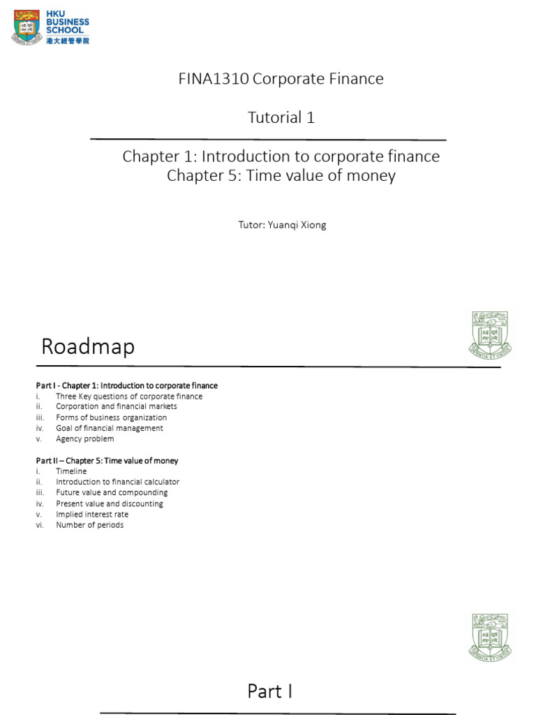 Tutorial 1 (Intro and TVM) | PDF | Interest | Financial Markets