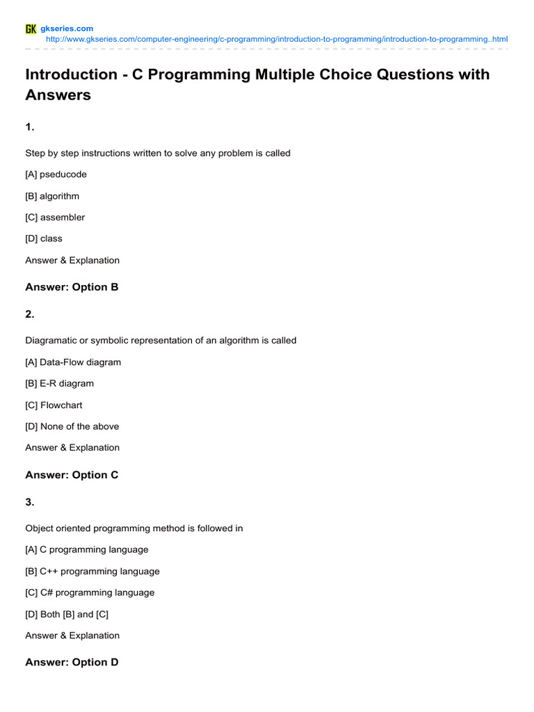 1-Introduction To C Programming | PDF | Algorithms | Assembly Language