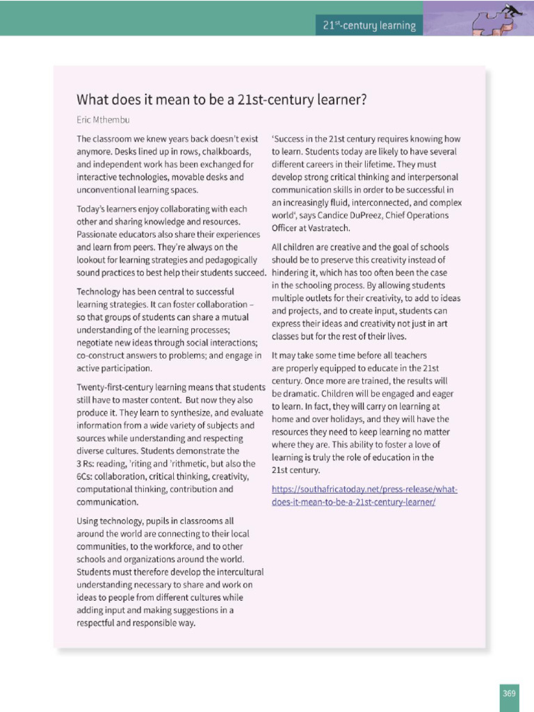 Paper 2 Reading Practice - 21st Century Learner | PDF