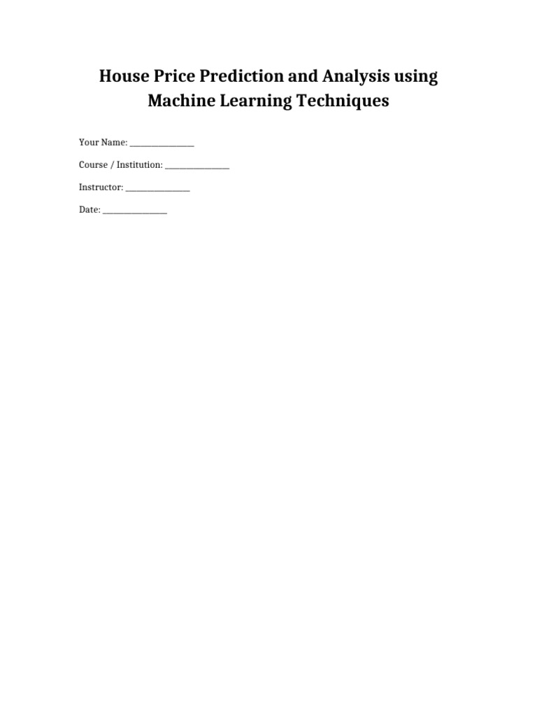 House Price Prediction Project Expanded-2 | PDF | Machine Learning ...