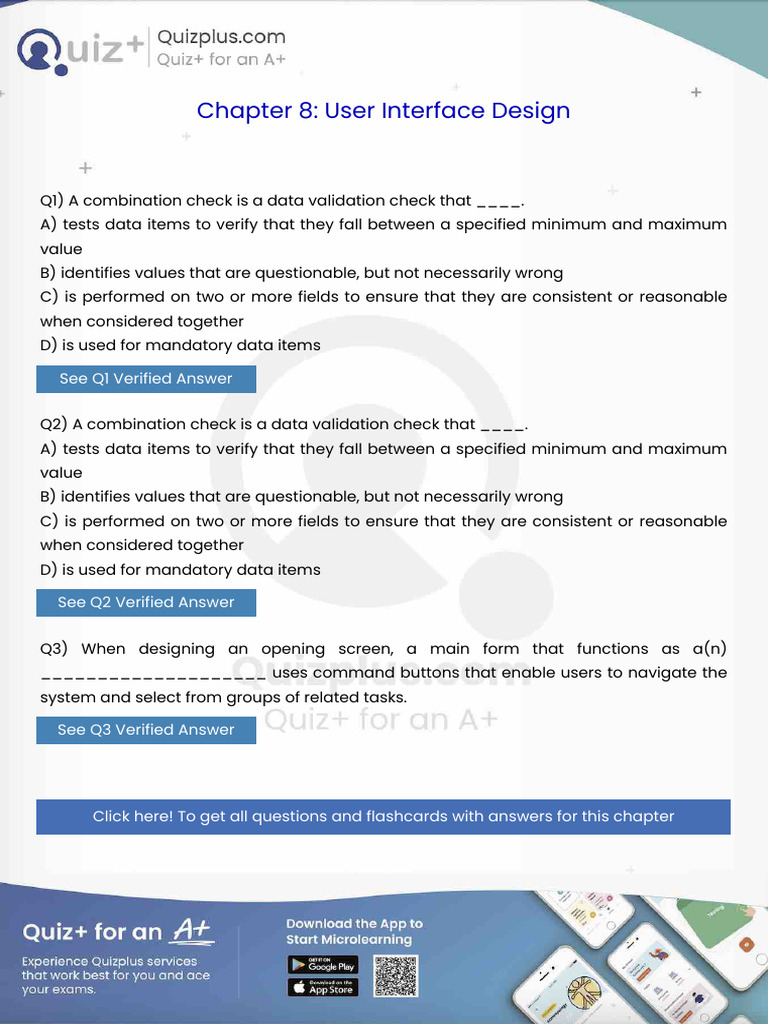 A Combination Check Is A Data Validation Check That | PDF | Computing ...