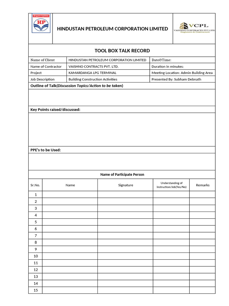 TBT HP VCPL New Format 1 | PDF