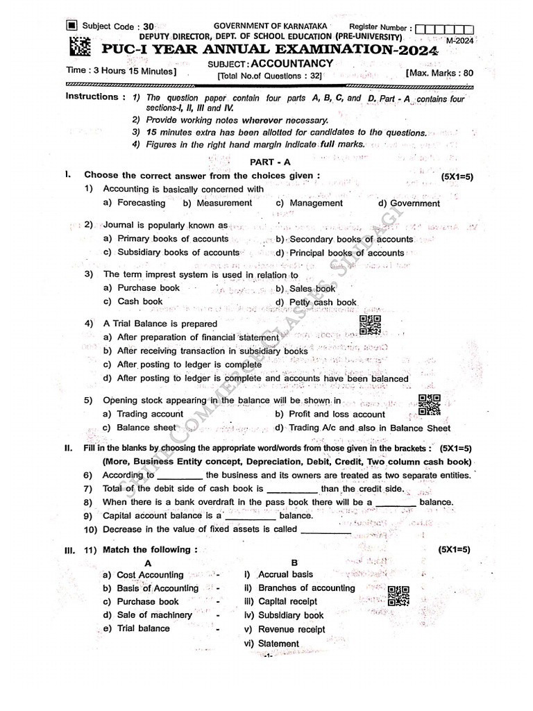 30 Accountancy IPU 2024 | PDF