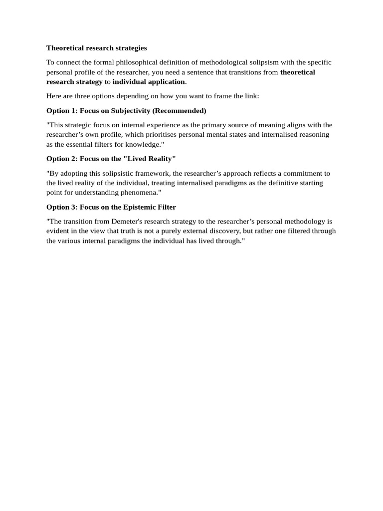 Theoretical Research Strategies | PDF