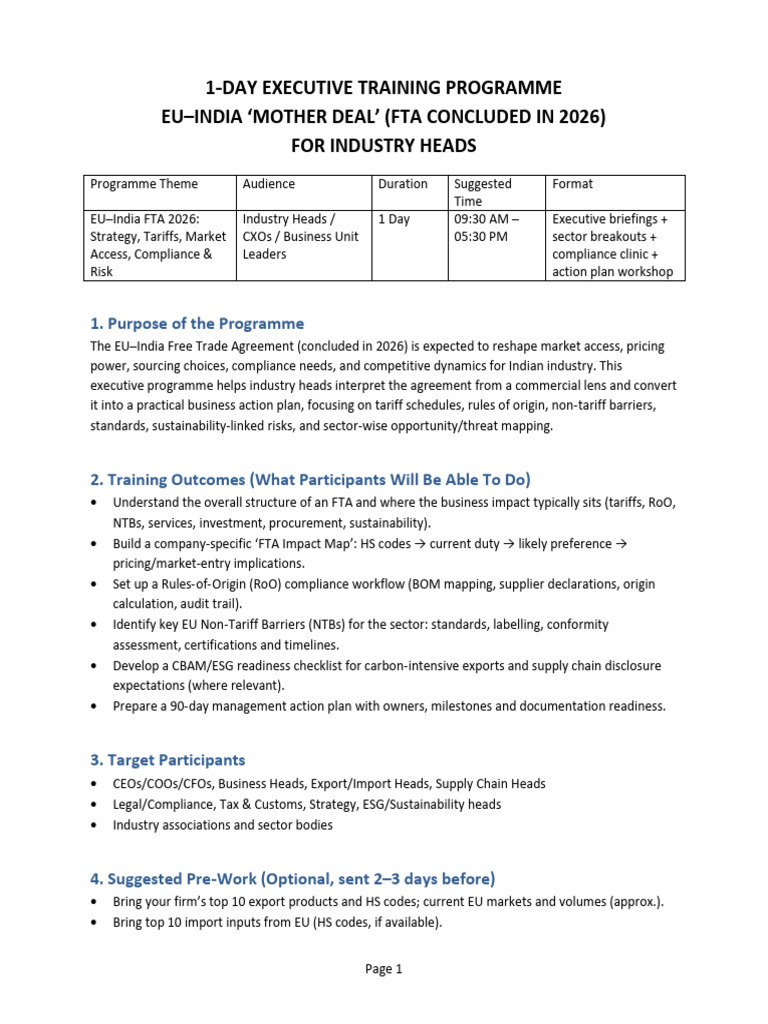 Training Modules For Industries 1 | PDF | Market Access | Tariff