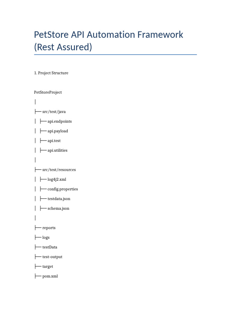 PetStore Framework | PDF