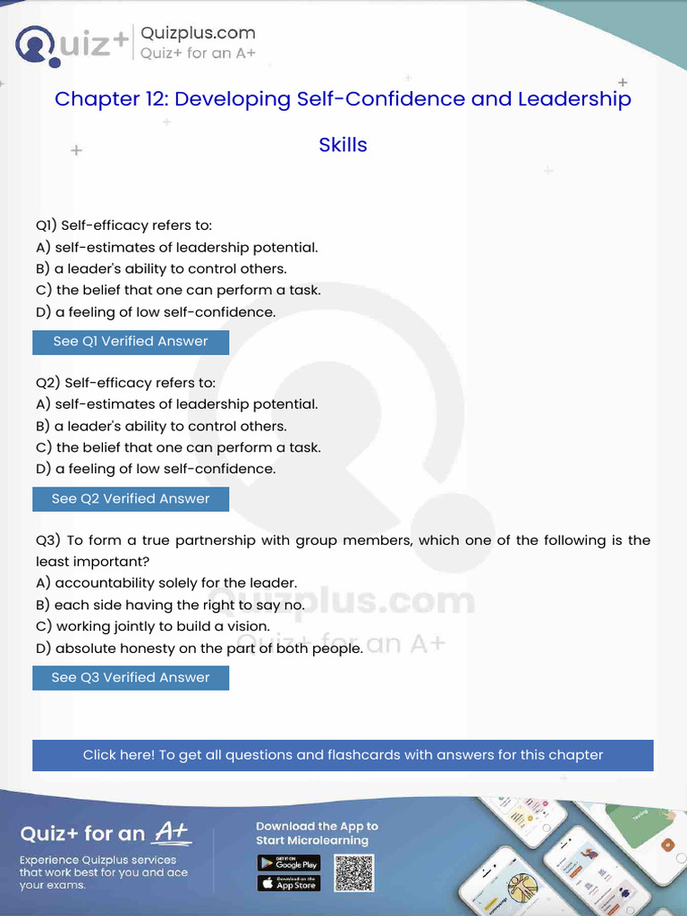 Selfefficacy Refers To | PDF | Self Efficacy | Leadership