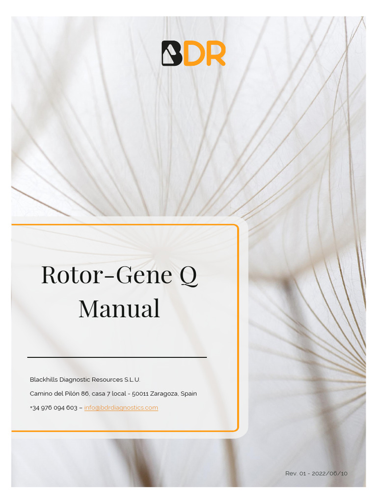Rotor Gene Q Manual Eng 2022 Rev01 1 | PDF | Polymerase Chain Reaction ...