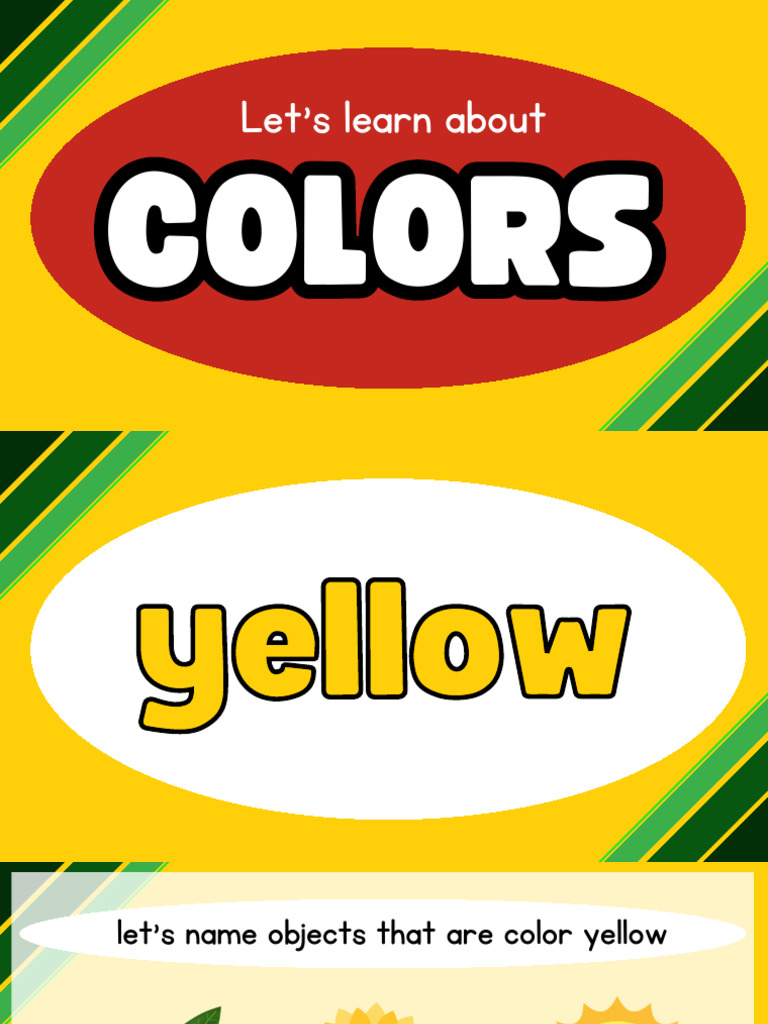 Colors Lesson For Kindergarten Presentation | PDF