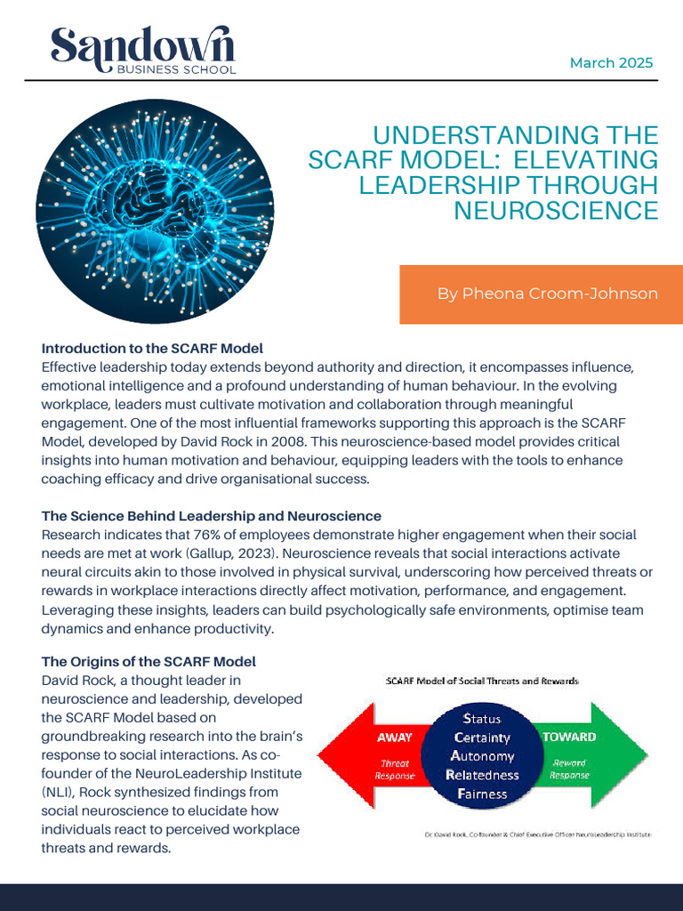 Understanding The SCARF Model Elevating Leadership Through Neuroscience ...