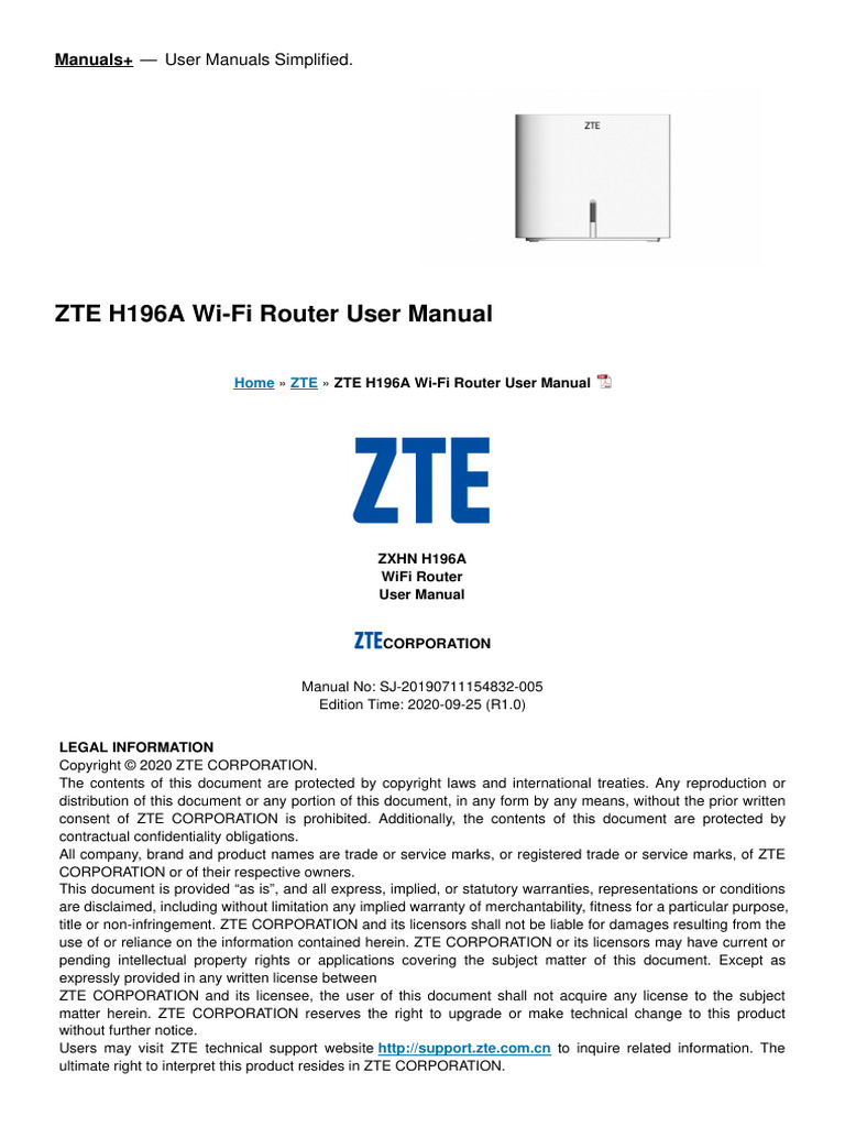H196a Wi Fi Router Manual | PDF | Electromagnetic Interference | I Pv6