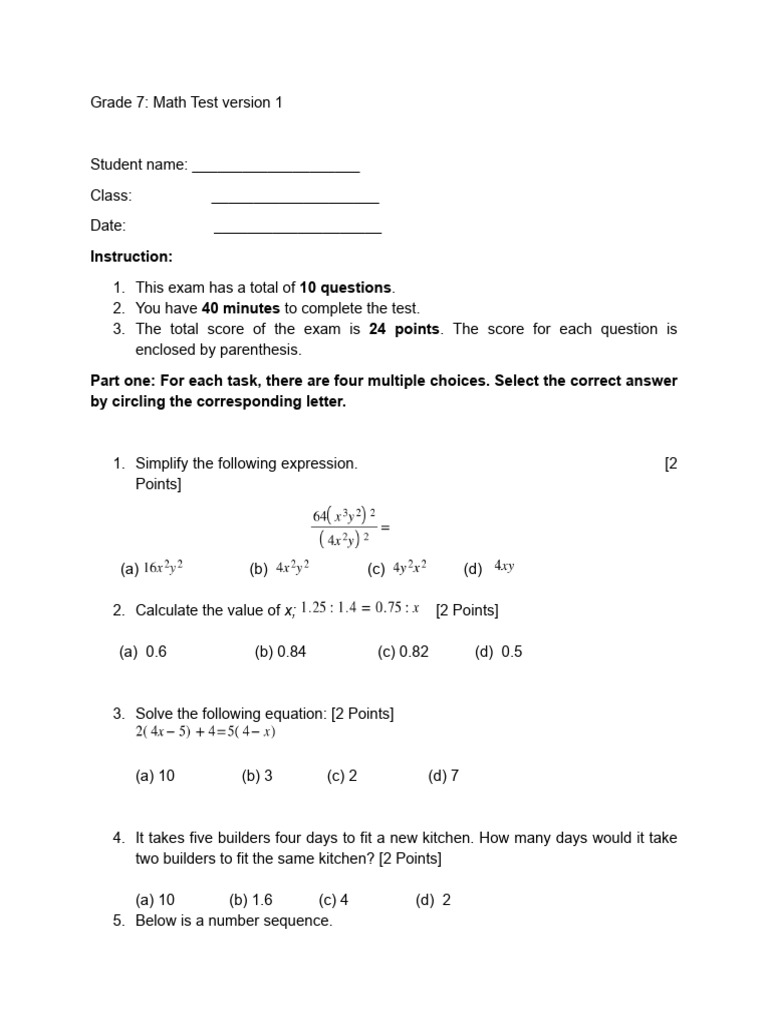 Test V1 | PDF