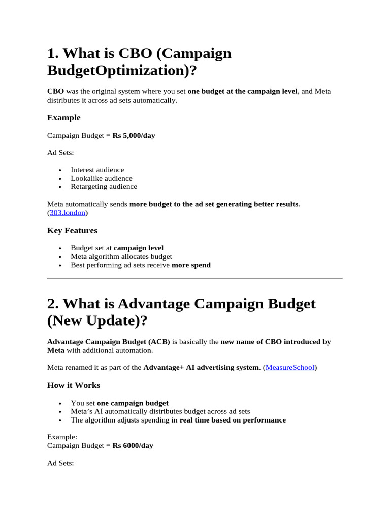 CBO Campaign and Pixel Installation | PDF | Facebook | Computing