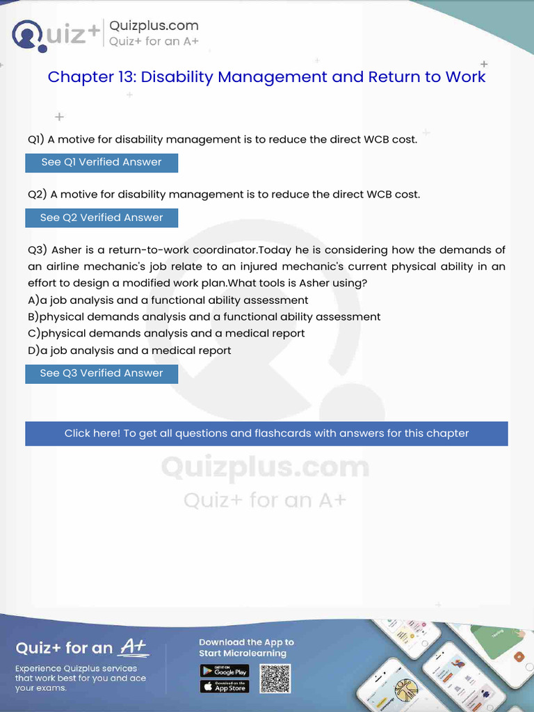 A Motive For Disability Management Is To Reduce The Direct WCB Cost ...