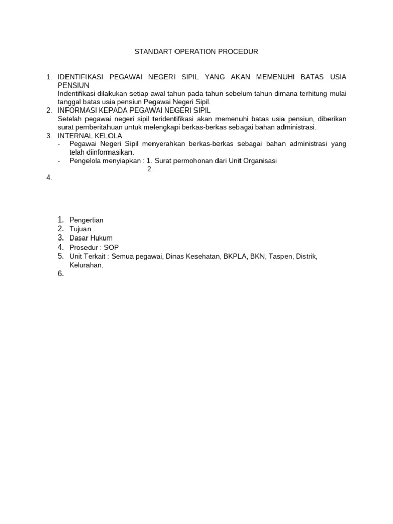 Standart Operation Procedur | PDF