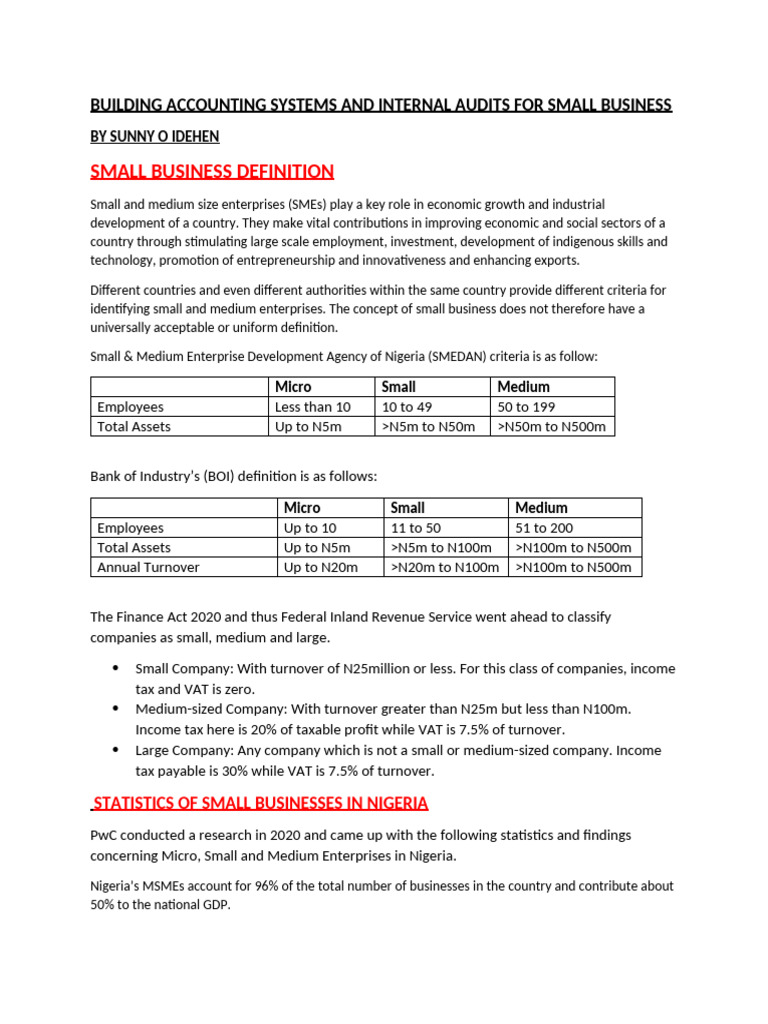 Building Accounting Systems and Internal Audits For Small Business ...