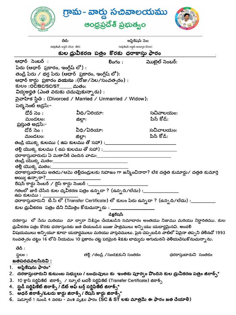 Caste Application | PDF