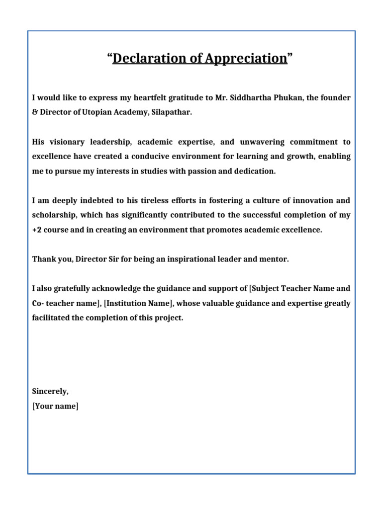 Declaration | PDF