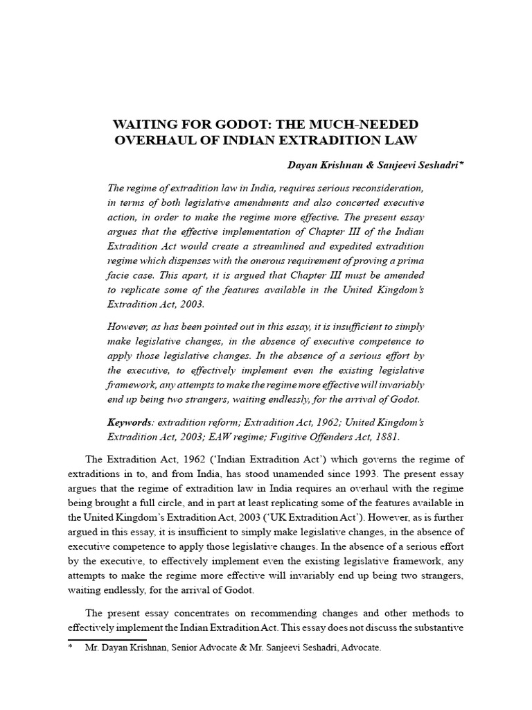Nlud Jls Vol - III | PDF | Extradition | Treaty