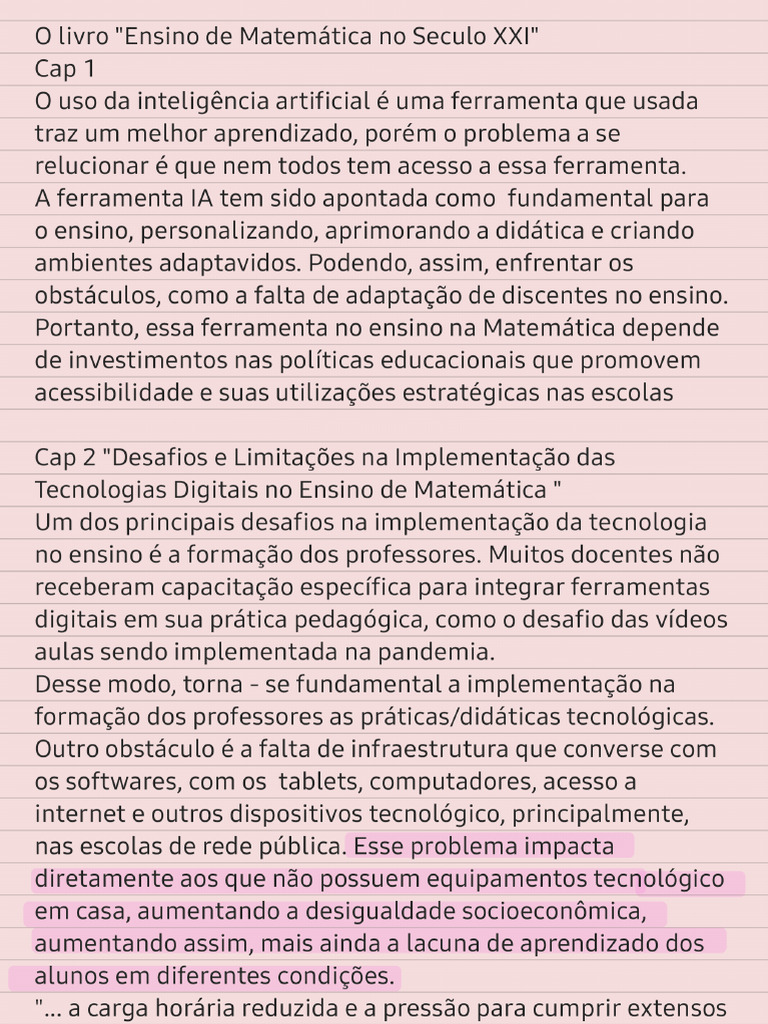 Ensino Da Matematica No Seculo XXI - 260323 - 120423 | PDF