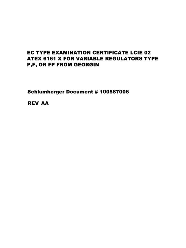 Lcie 02 Atex 6161x | PDF