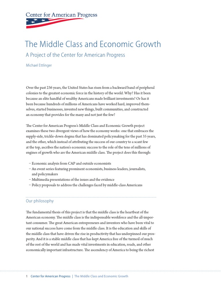 The Middle Class and Economic Growth | PDF | Middle Class | American ...
