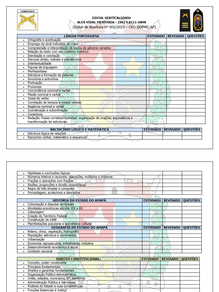 Edital Verticalizado - CFO-PMAP 2025 | PDF | Estado