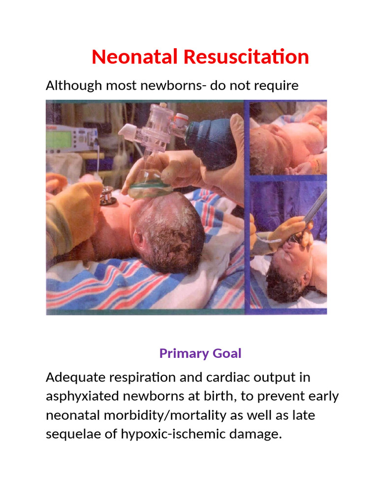 Neonatal Resuscitation | PDF