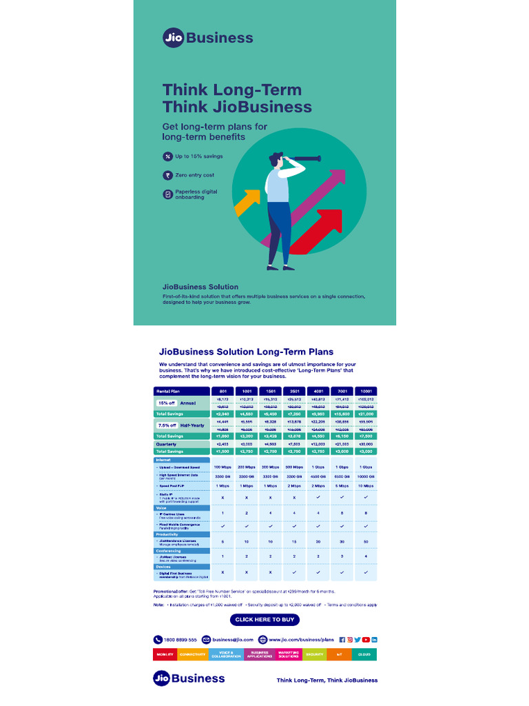 JBS - Long Term Tariff Plan Leaflet | PDF