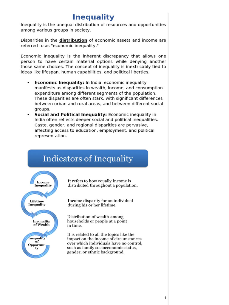 Inequality | PDF | Cost Of Living | Unemployment