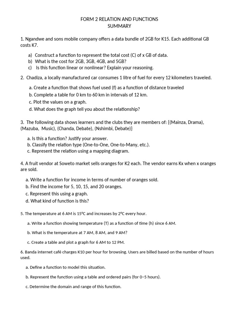 Form 2b Function Questions | PDF