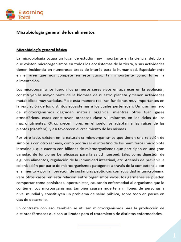 Microbiología General de Los Alimentos | PDF | Virus | Las bacterias