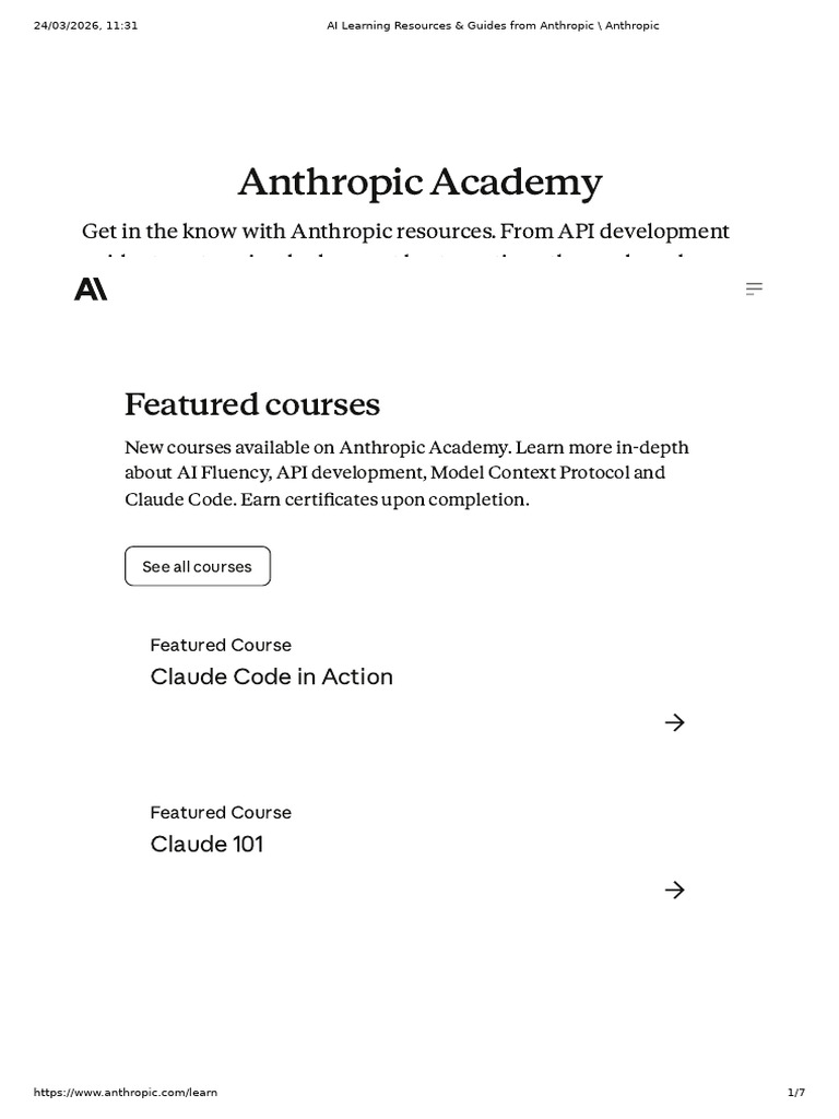 AI Learning Resources & Guides From Anthropic - Anthropic | PDF ...