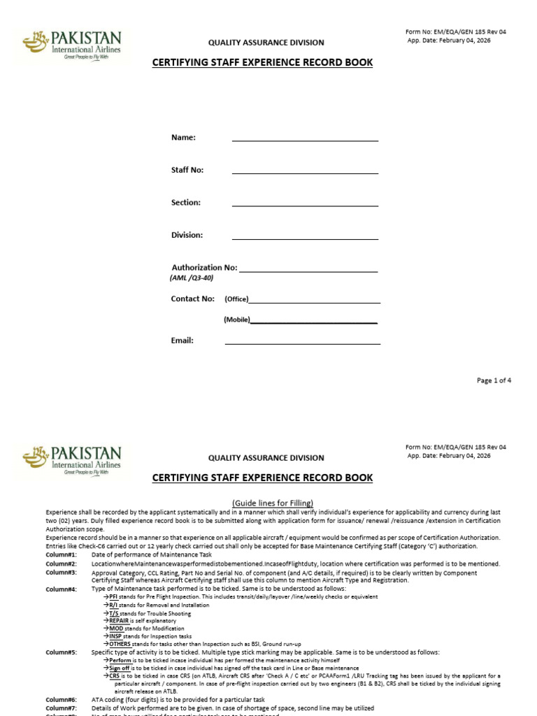 Form 185 - Erb - 63747 | PDF | Quality
