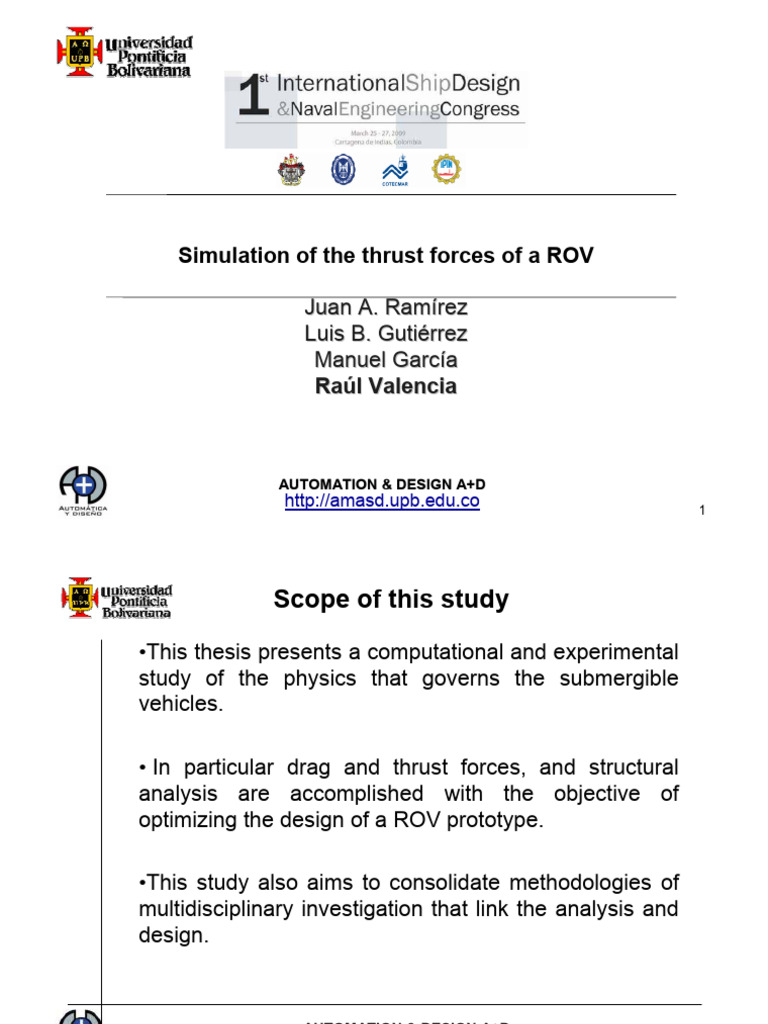 Simulation of The Thrust Forces of A ROV | PDF | Strength Of Materials ...