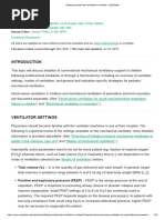 Hamilton C1 Modes Setup Guide for Pediatrics | PDF | Apnea | Health Care